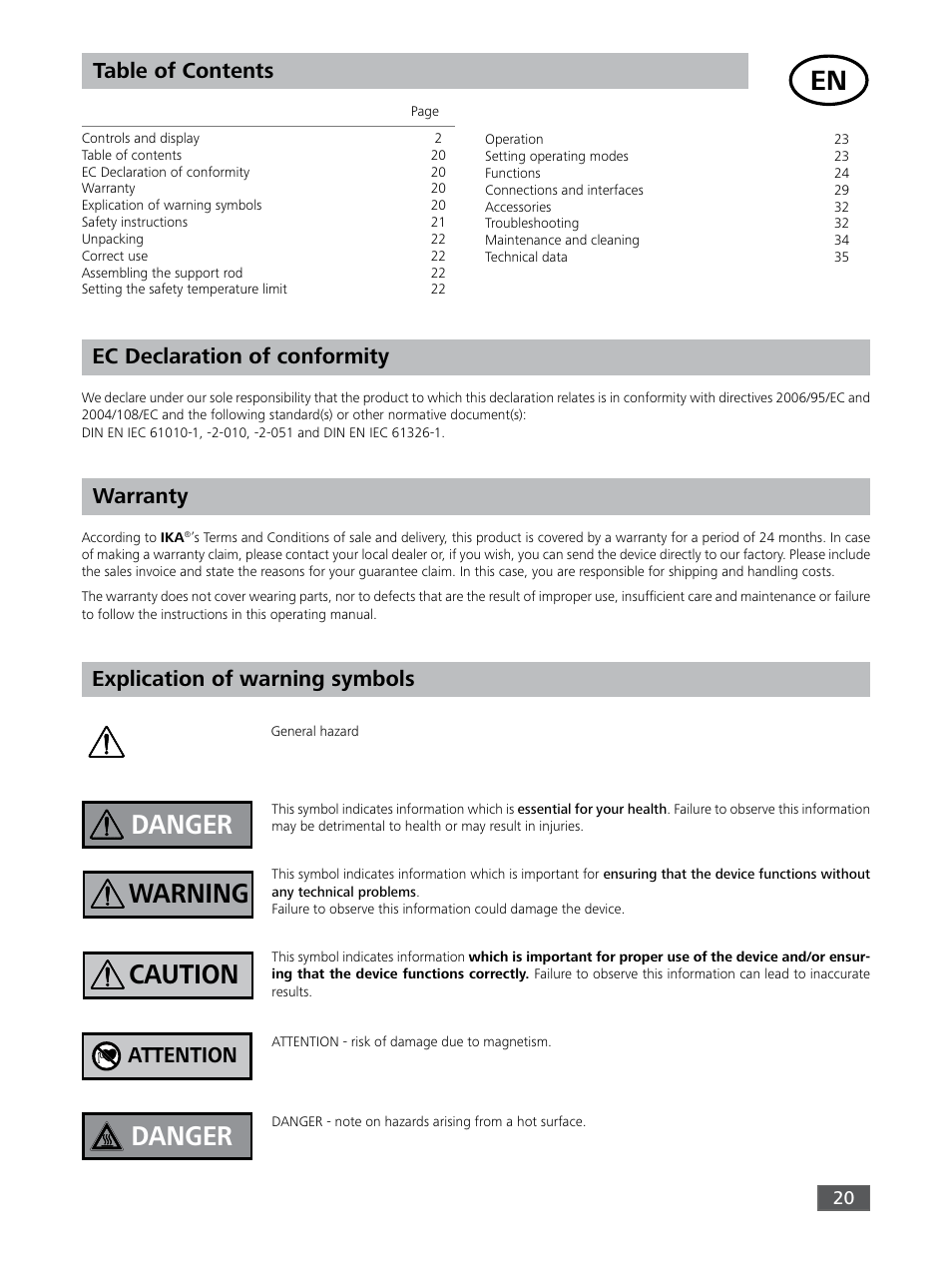 IKA RET control-visc User Manual | Page 20 / 88