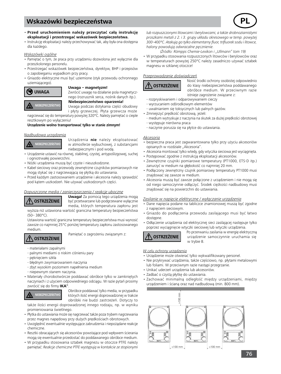 Wskazówki bezpieczeństwa | IKA RET control-visc User Manual | Page 76 / 88