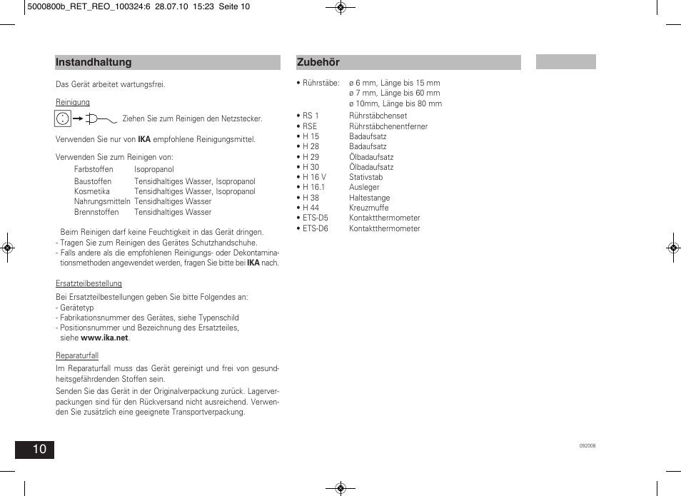 IKA RET basic User Manual | Page 10 / 67