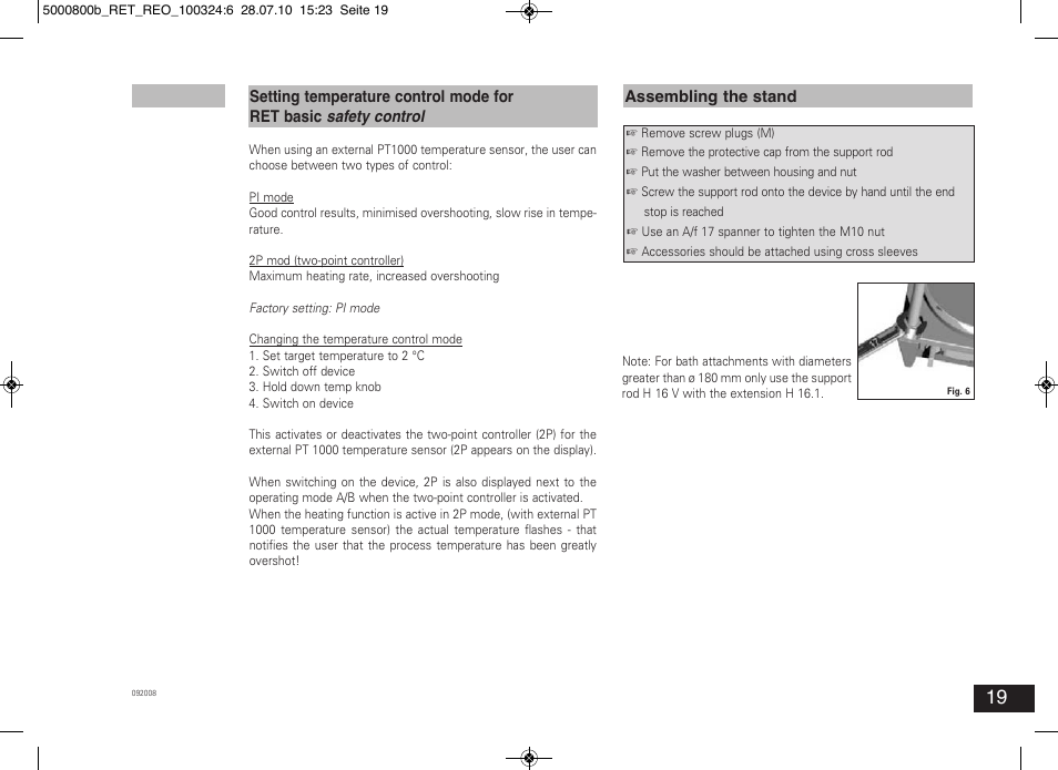 IKA RET basic User Manual | Page 19 / 67