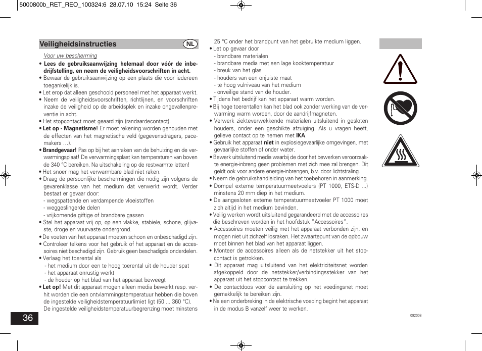 IKA RET basic User Manual | Page 36 / 67