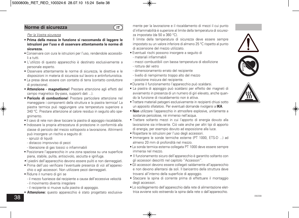 IKA RET basic User Manual | Page 38 / 67