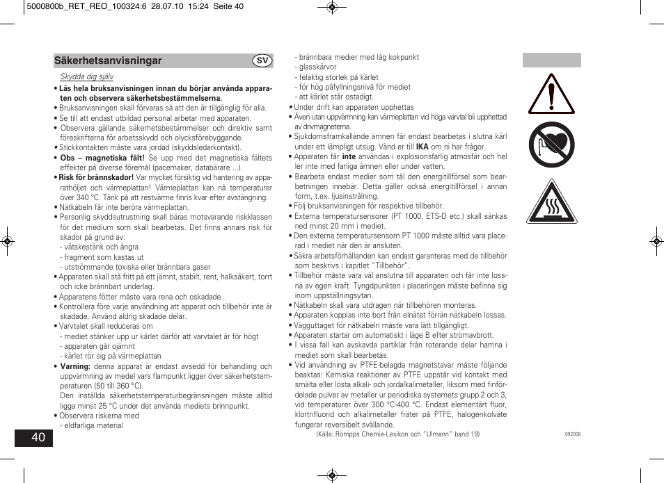 IKA RET basic User Manual | Page 40 / 67