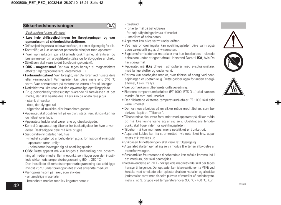 IKA RET basic User Manual | Page 42 / 67
