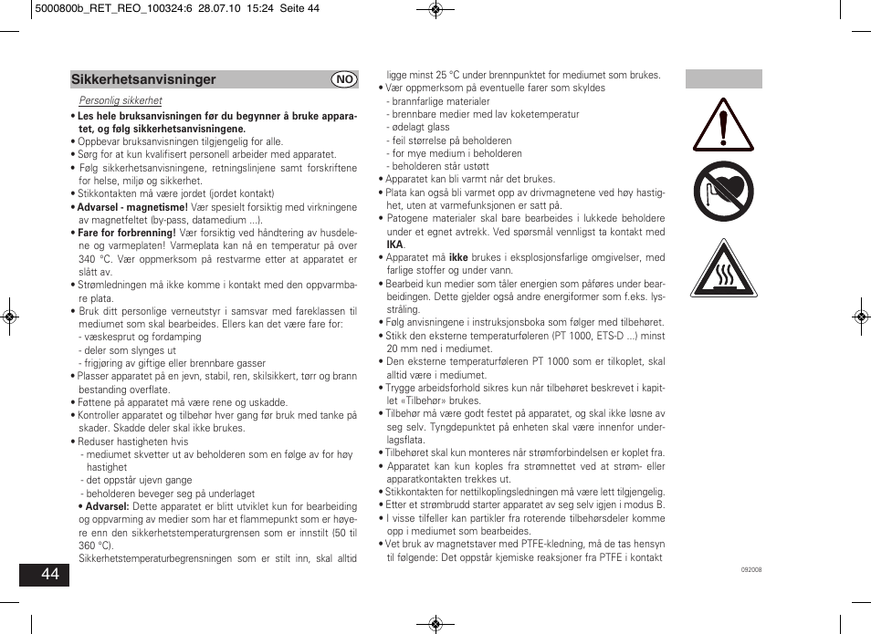 IKA RET basic User Manual | Page 44 / 67
