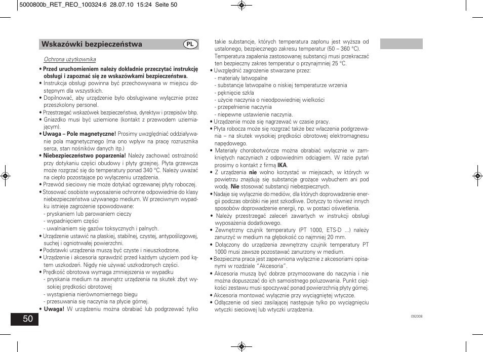 IKA RET basic User Manual | Page 50 / 67
