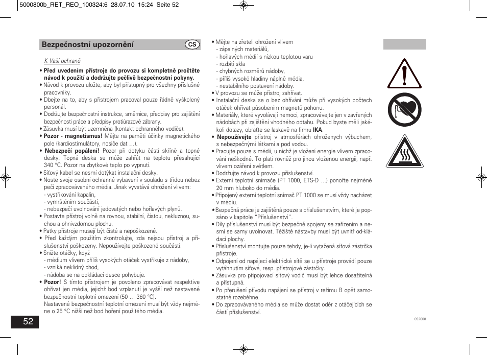 IKA RET basic User Manual | Page 52 / 67