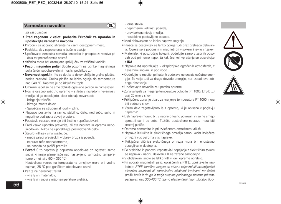 IKA RET basic User Manual | Page 56 / 67