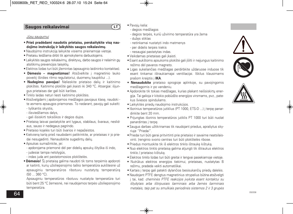 IKA RET basic User Manual | Page 64 / 67