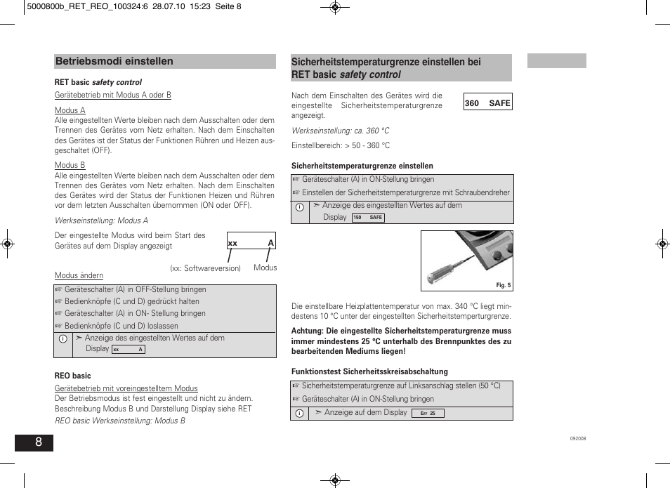 IKA RET basic User Manual | Page 8 / 67