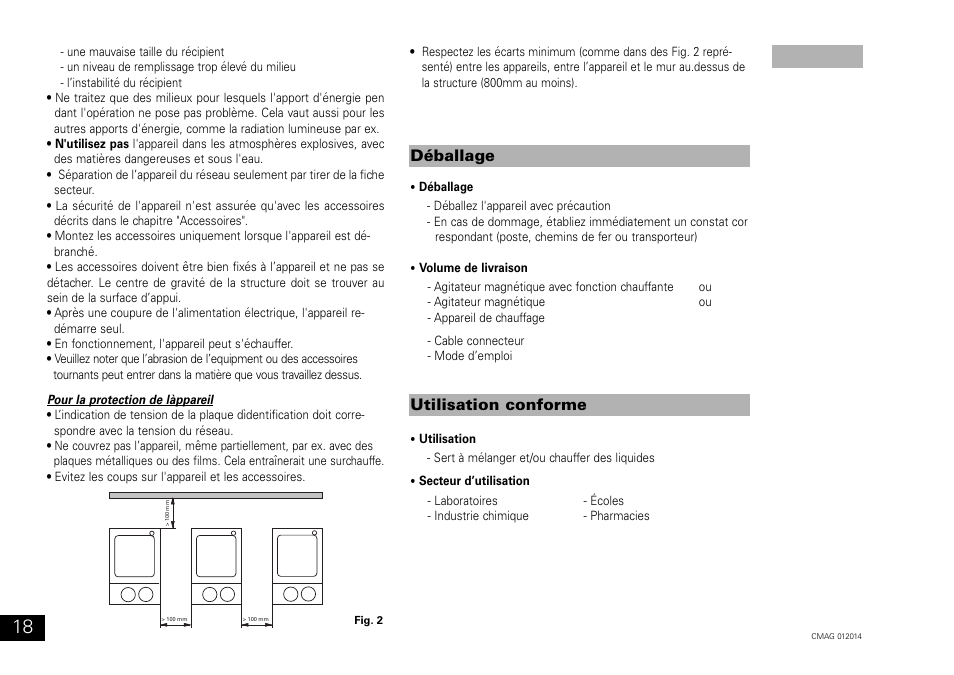 Déballage utilisation conforme | IKA C-MAG HP 10 User Manual | Page 18 / 36