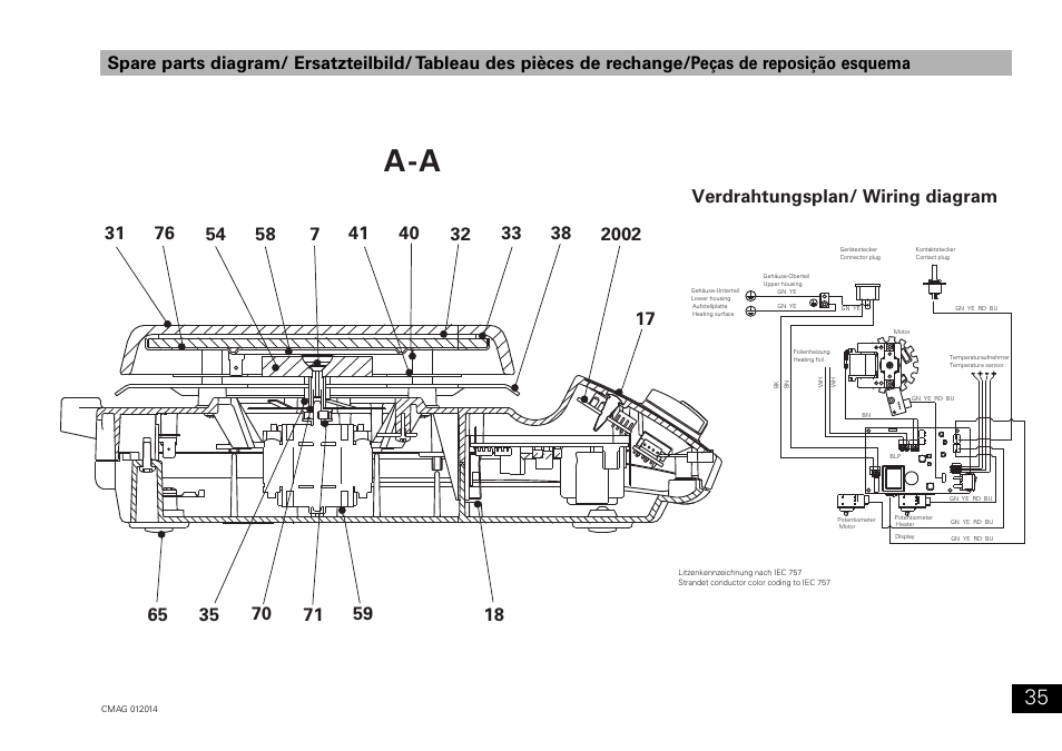 Verdrahtungsplan/ wiring diagram | IKA C-MAG HP 10 User Manual | Page 35 / 36