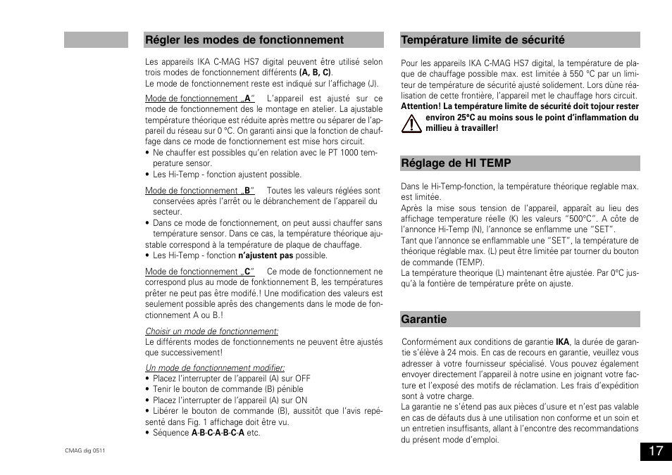 IKA C-MAG HS 10 digital User Manual | Page 17 / 48