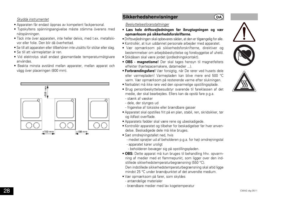 Sikkerhedshenvisninger | IKA C-MAG HS 10 digital User Manual | Page 28 / 48