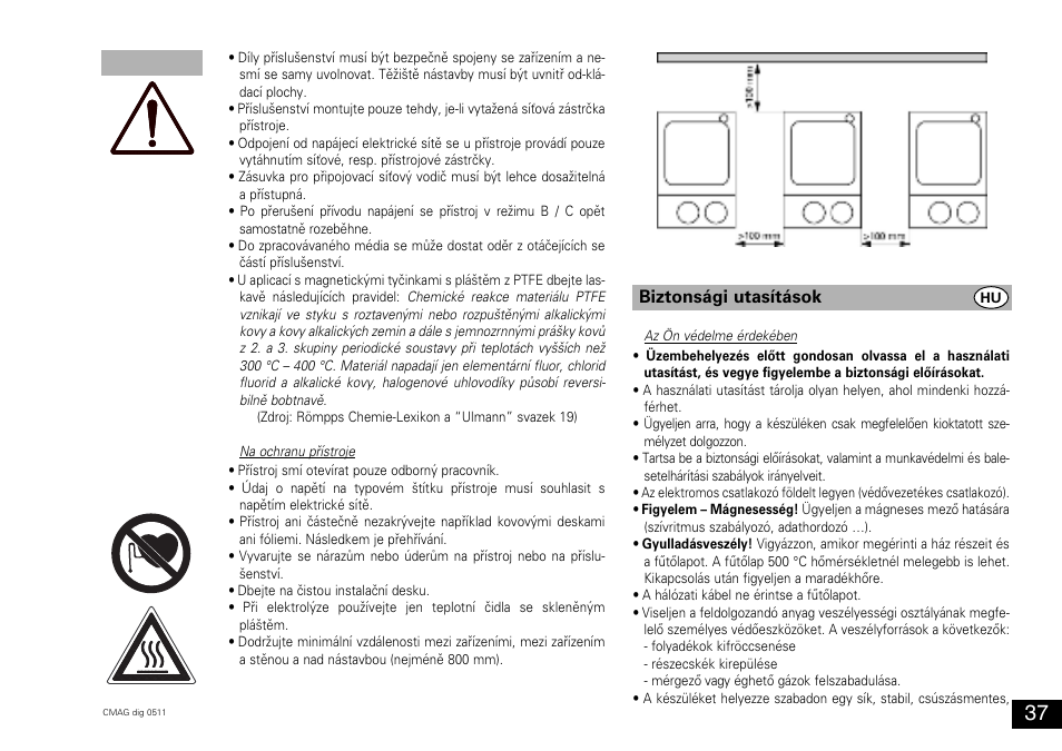 Biztonsági utasítások | IKA C-MAG HS 10 digital User Manual | Page 37 / 48