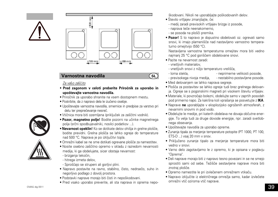 Varnostna navodila | IKA C-MAG HS 10 digital User Manual | Page 39 / 48