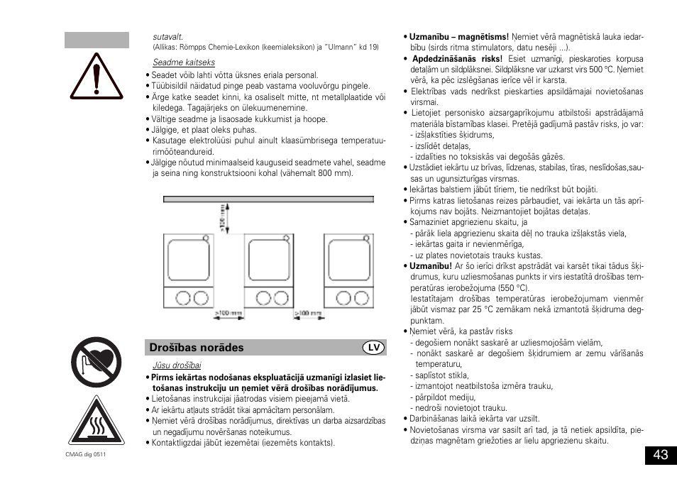 Drošības norādes | IKA C-MAG HS 10 digital User Manual | Page 43 / 48