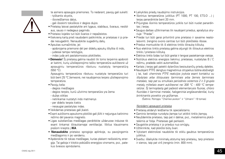 IKA C-MAG HS 10 digital User Manual | Page 45 / 48