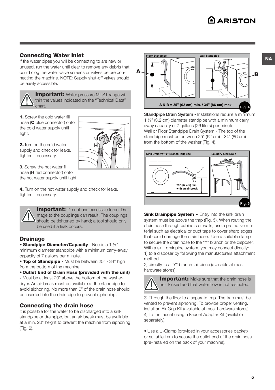 Ariston ARXL 129 W SP User Manual | Page 5 / 18