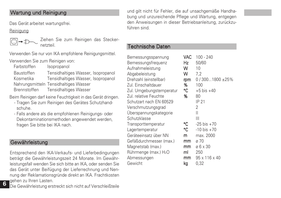 IKA Topolino User Manual | Page 6 / 32