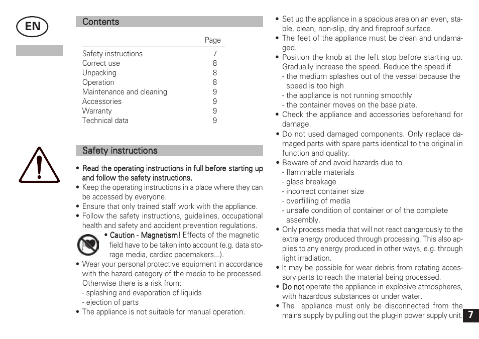 IKA Topolino User Manual | Page 7 / 32