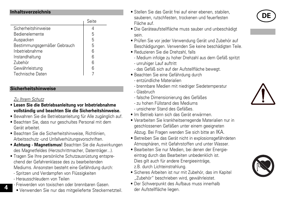 IKA Big squid User Manual | Page 4 / 40