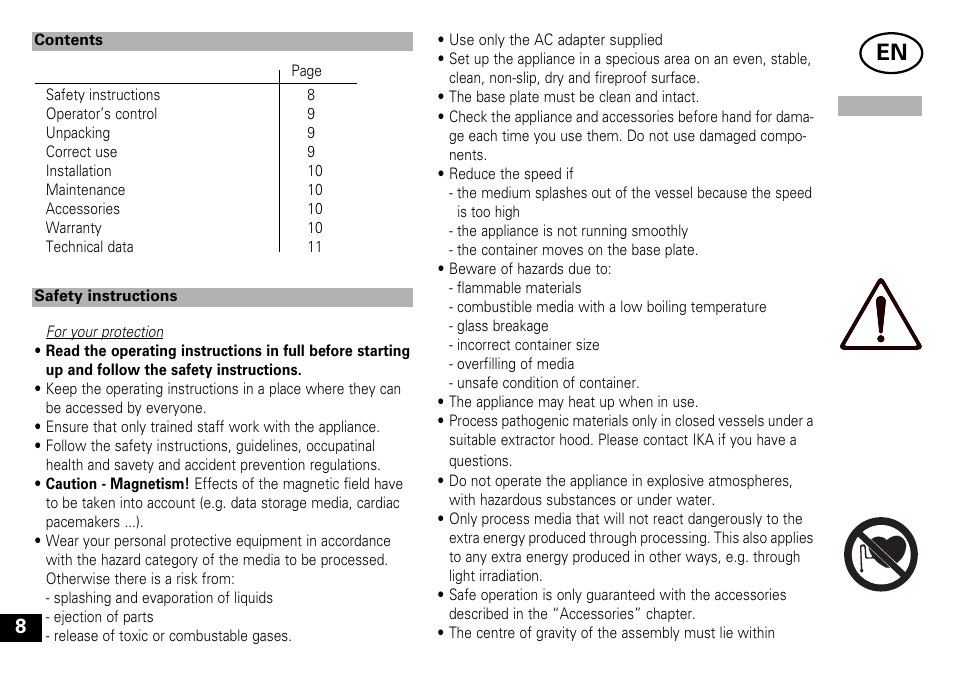 IKA Big squid User Manual | Page 8 / 40