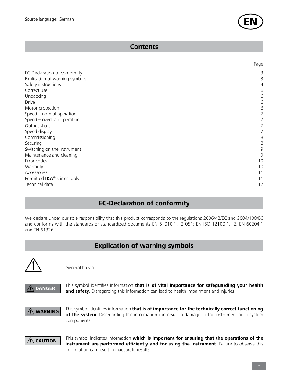 IKA EUROSTAR 100 digital User Manual | Page 3 / 13