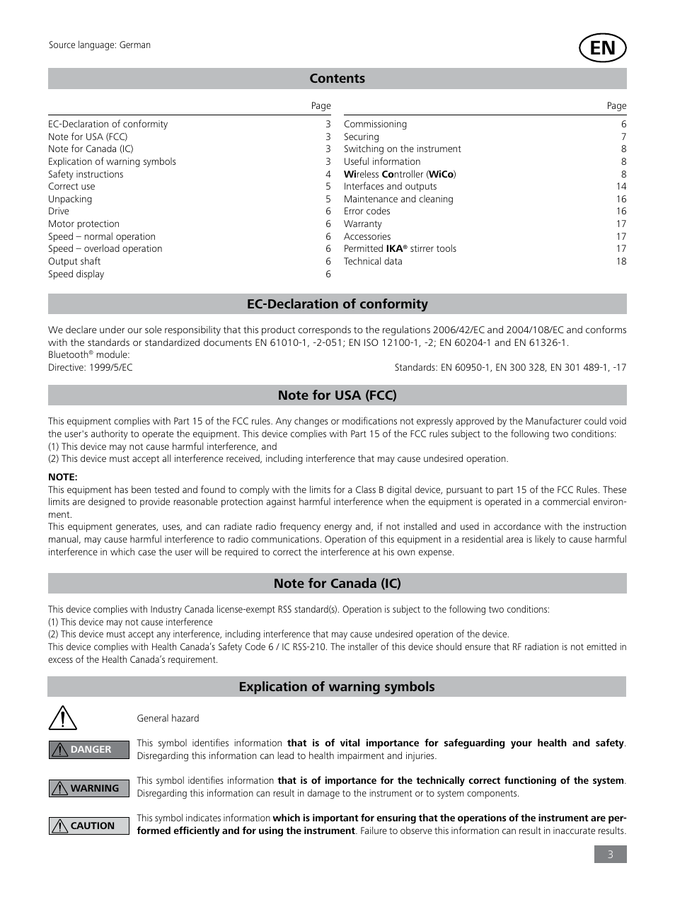 IKA EUROSTAR 20 high speed control User Manual | Page 3 / 19