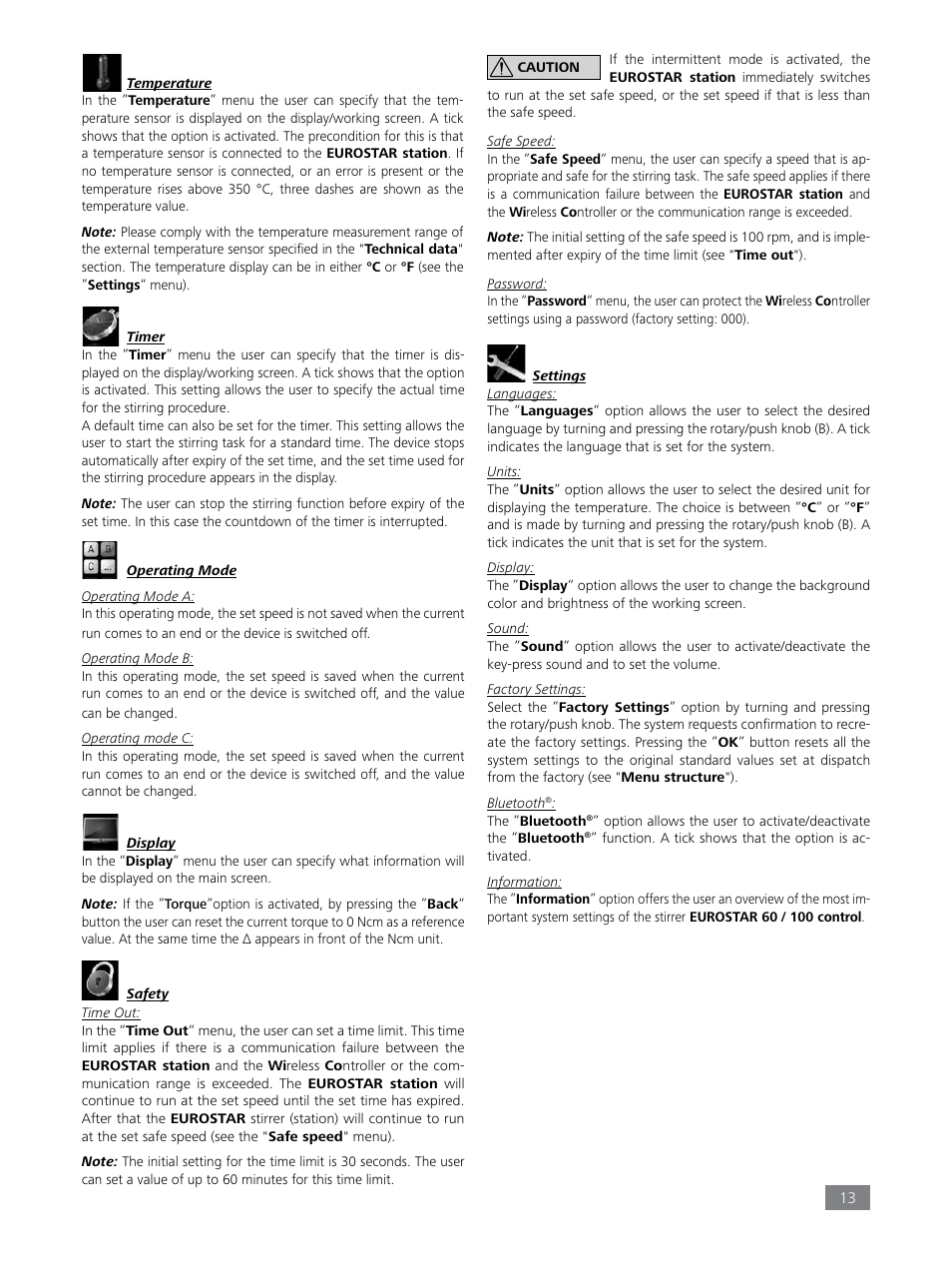 IKA EUROSTAR 100 control User Manual | Page 13 / 18