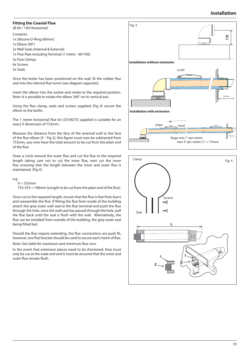 Installation | Ariston E-COMBI 24 30 38 User Manual | Page 19 / 56