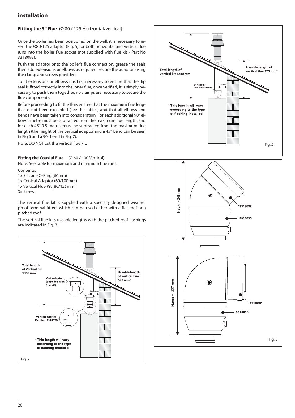 Installation | Ariston E-COMBI 24 30 38 User Manual | Page 20 / 56