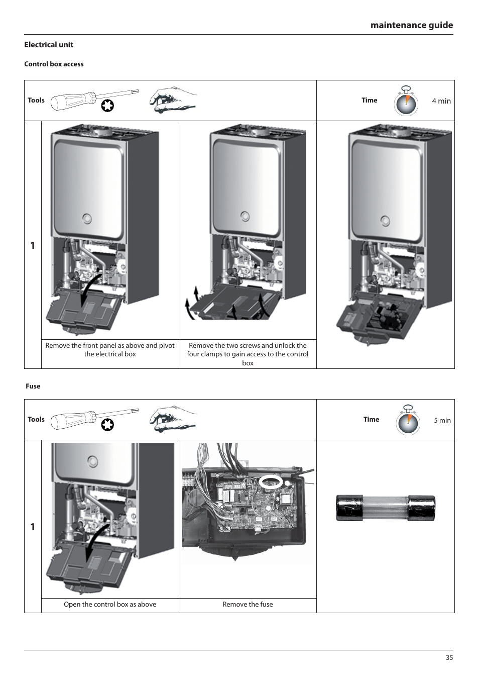 Maintenance guide | Ariston E-COMBI 24 30 38 User Manual | Page 35 / 56