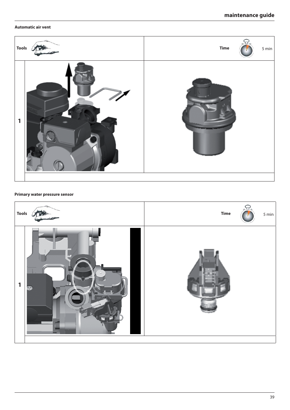 Maintenance guide | Ariston E-COMBI 24 30 38 User Manual | Page 39 / 56