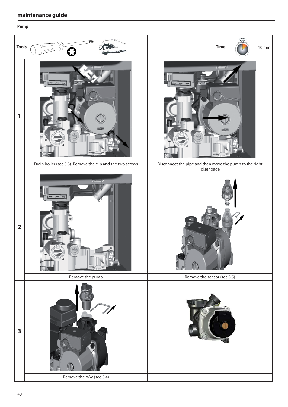 Maintenance guide | Ariston E-COMBI 24 30 38 User Manual | Page 40 / 56