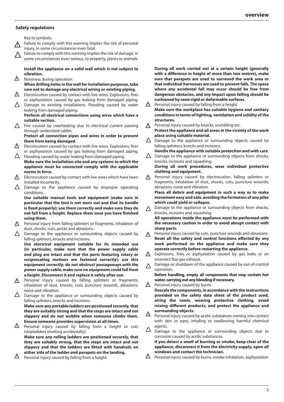 Overview | Ariston E-COMBI 24 30 38 User Manual | Page 5 / 56