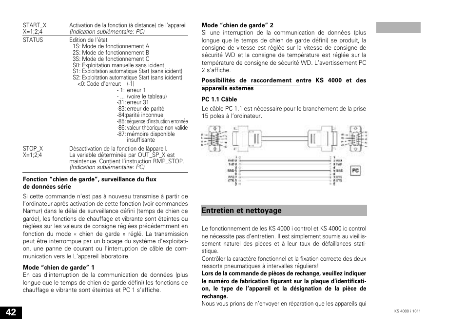 Entretien et nettoyage | IKA KS 4000 ic control User Manual | Page 42 / 84