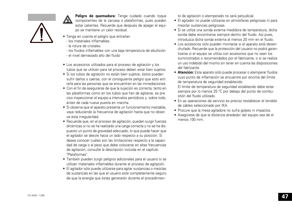 IKA KS 4000 ic control User Manual | Page 47 / 84