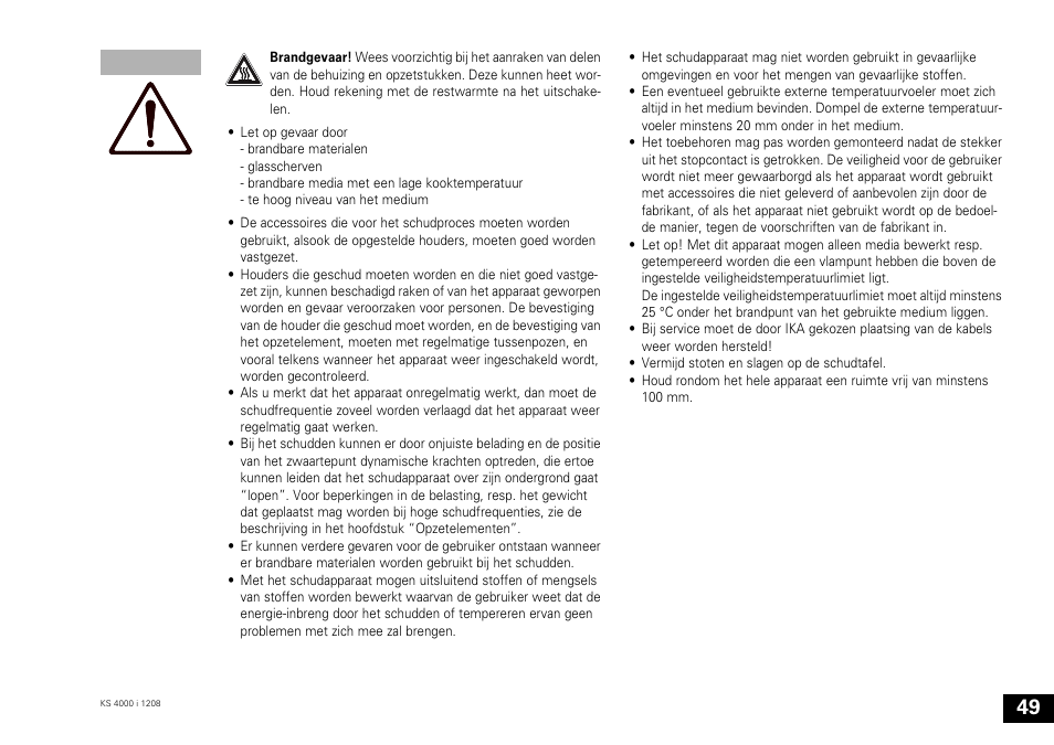 IKA KS 4000 ic control User Manual | Page 49 / 84