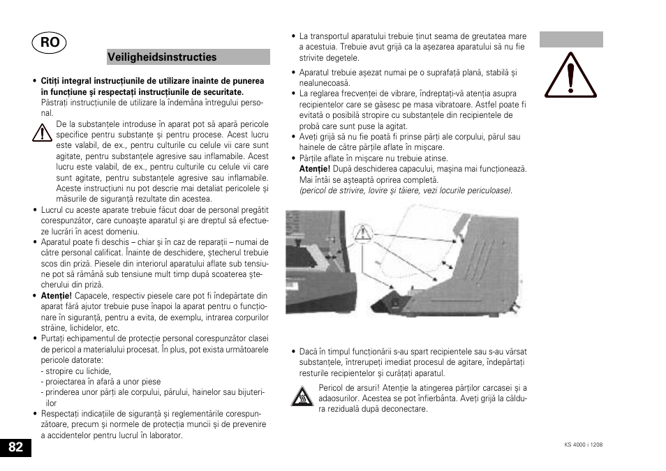 Veiligheidsinstructies | IKA KS 4000 ic control User Manual | Page 82 / 84