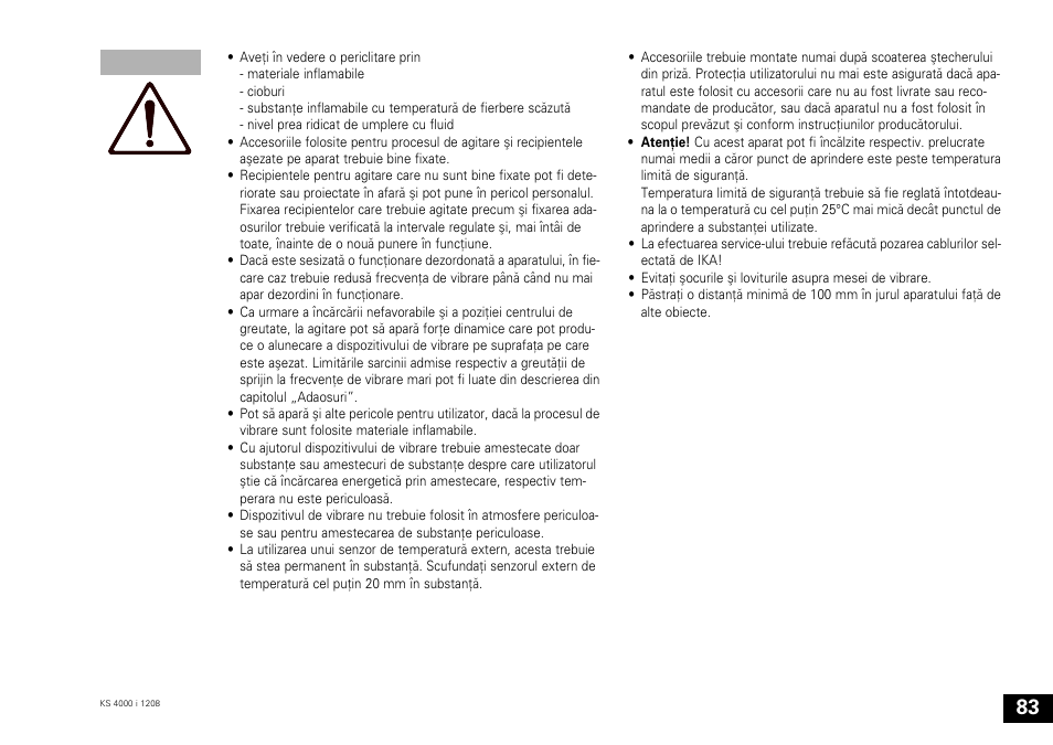 IKA KS 4000 ic control User Manual | Page 83 / 84