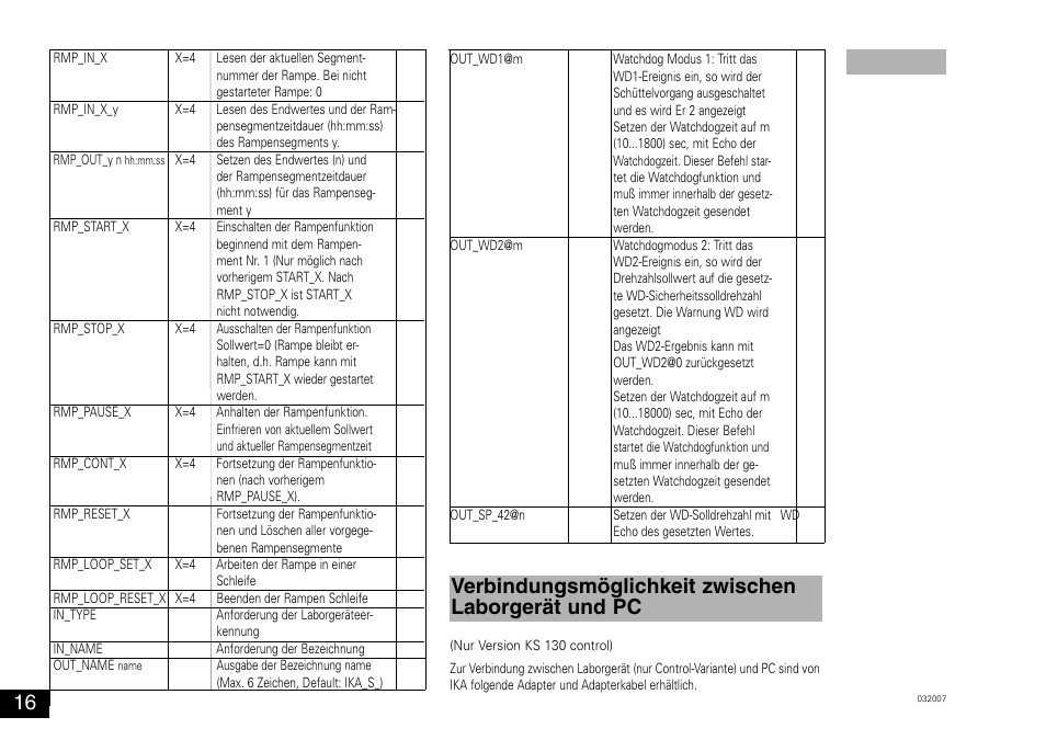 Verbindungsmöglichkeit zwischen laborgerät und pc | IKA KS 130 control User Manual | Page 16 / 56