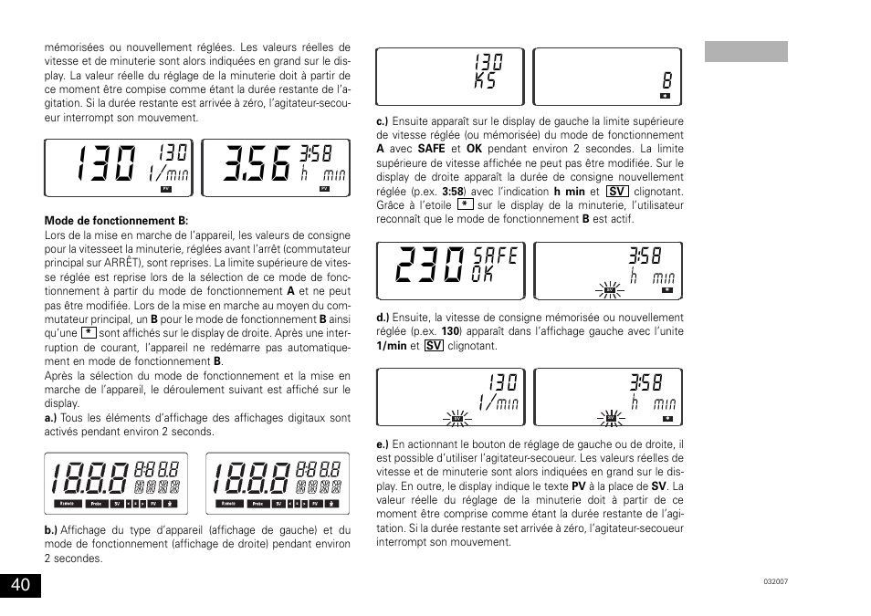 I30 i, Safe | IKA KS 130 control User Manual | Page 40 / 56