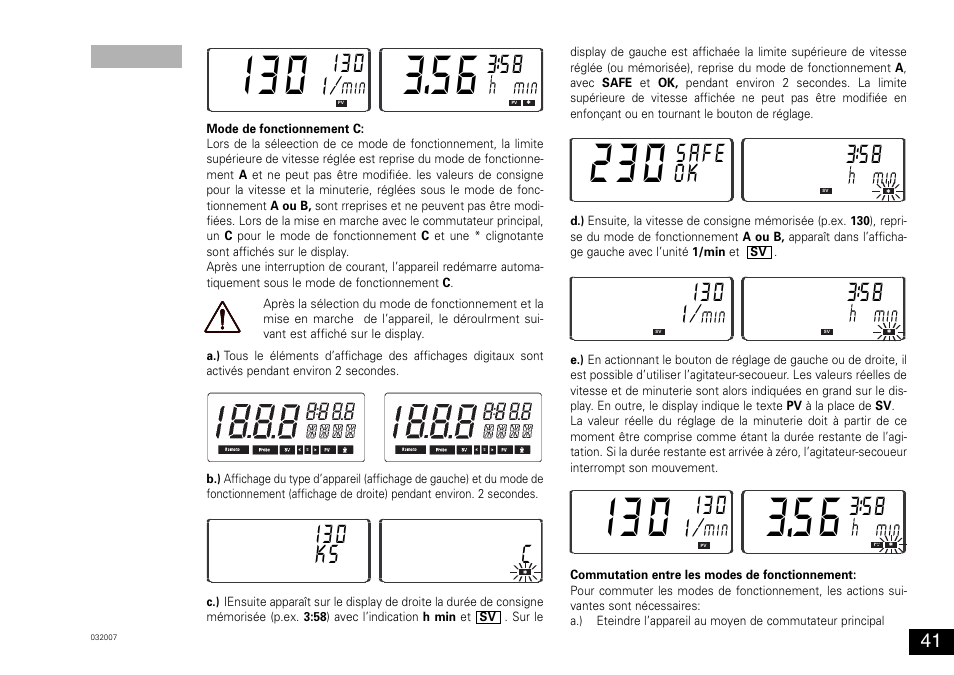 I30 i, I30 ks c, Safe | IKA KS 130 control User Manual | Page 41 / 56