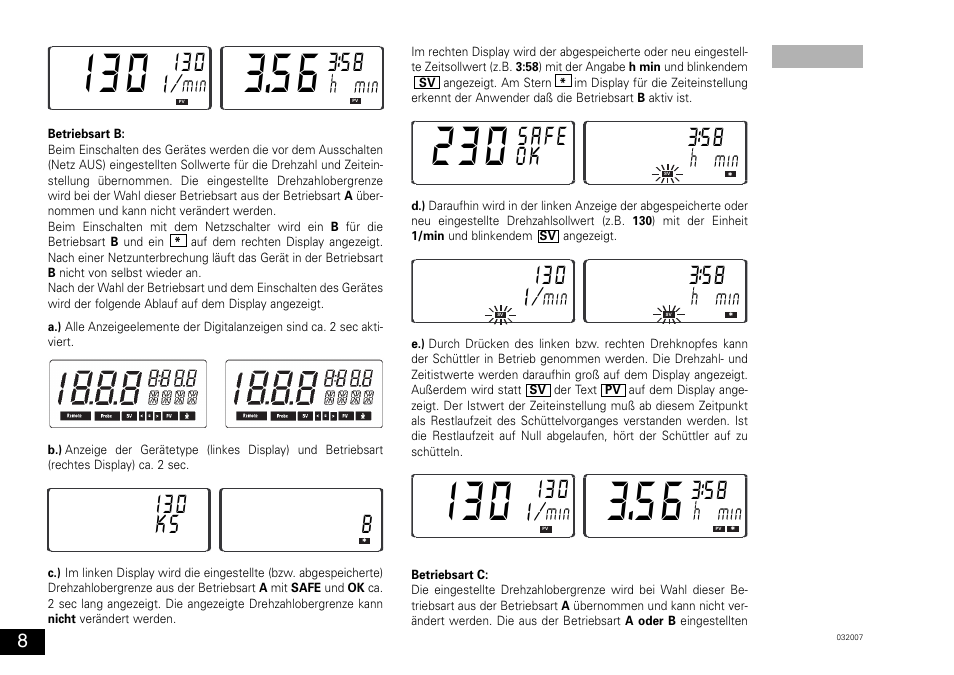 I30 i, Safe | IKA KS 130 control User Manual | Page 8 / 56