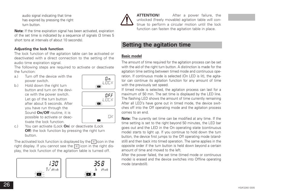 Setting the agitation time | IKA KS 260 control User Manual | Page 26 / 56