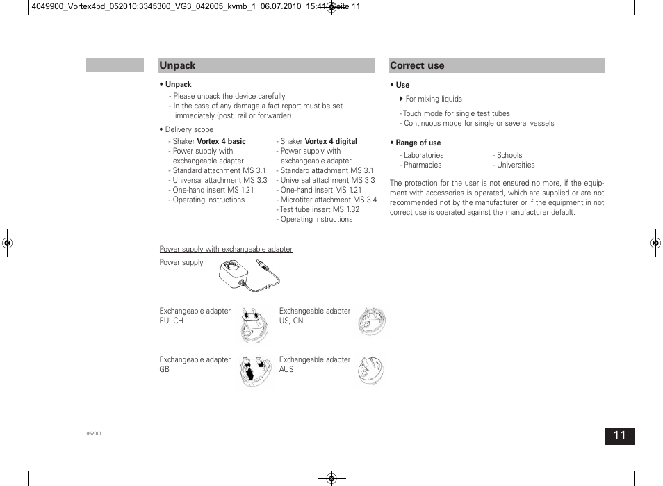 IKA Vortex 4 basic User Manual | Page 11 / 42