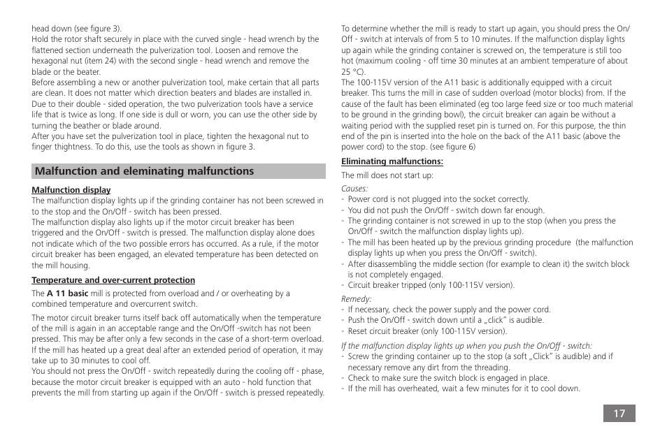 IKA A 11 basic User Manual | Page 17 / 60