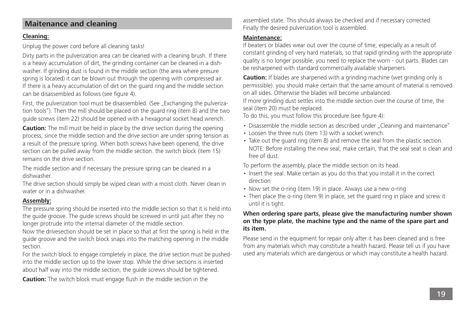 IKA A 11 basic User Manual | Page 19 / 60