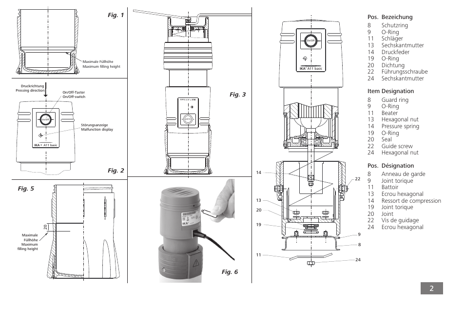 IKA A 11 basic User Manual | Page 2 / 60